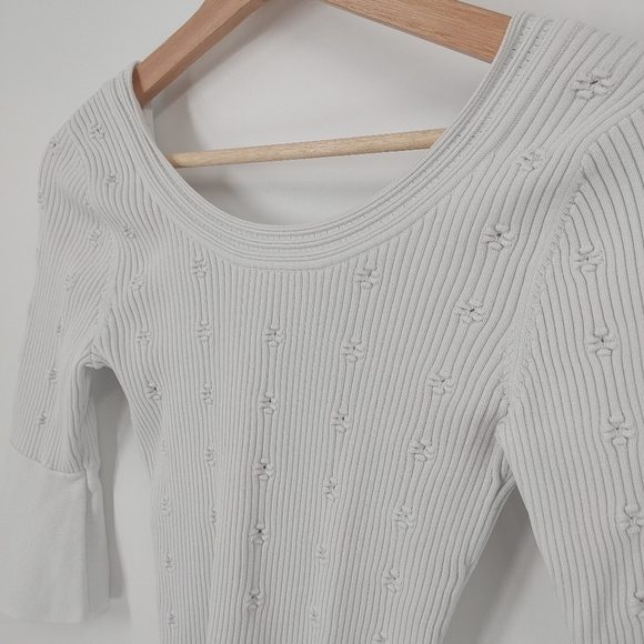 Sandro Ribbed Low Back Top - Picture 2 of 4